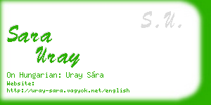 sara uray business card